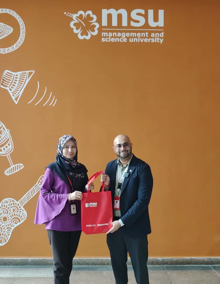 Agape Education Malaysia Principal Counselor with Management and Science University representative during campus visit in Malaysia